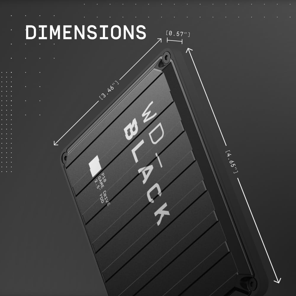 Western Digital | Game Drive  5TB P10 Compatible with PS4, Xbox One, PC, & Mac - Black | WDBA3A0050BBK-WESN