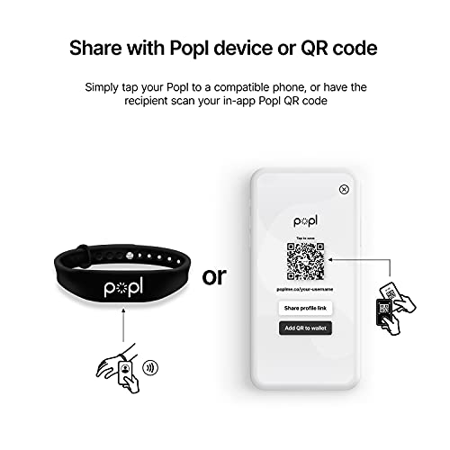 Popl | Digital Business Card - Silicon Sport Band - Black | SIL-BLK