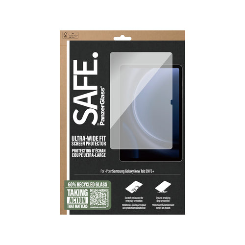 //// PanzerGlass | SAFE Ultra Wide Fit Screen Protector for Galaxy Tab S10 FE+ - Clear | SA46655CA