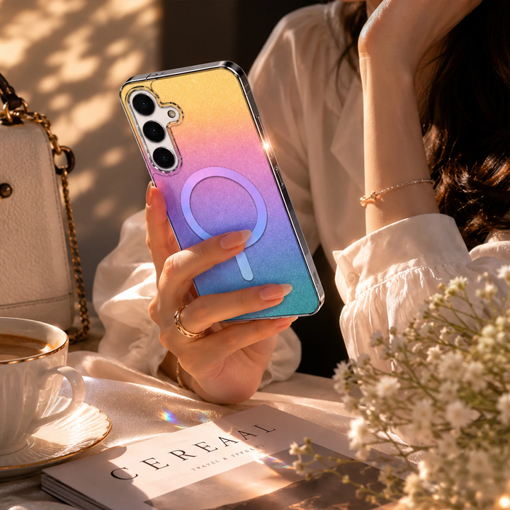 Caseco | Protective Phone Case iPhone Samsung Galaxy S26 - Clear Iridescent | C22F3-00