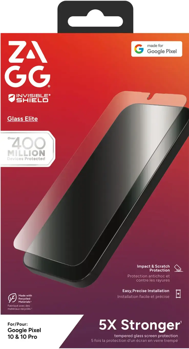 ZAGG | InvisibleShield Glass Elite Biometric Screen Protector for Google Pixel 10/10 Pro | 200118387