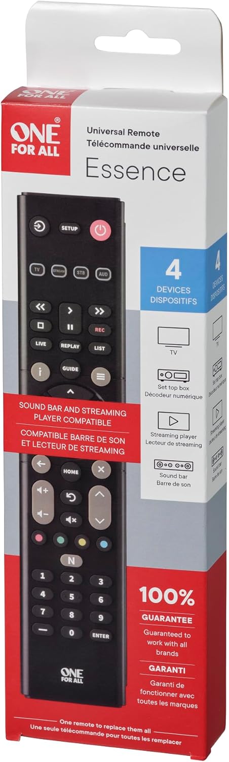 One for All | Universal Remote Essence 4 Apple TV & ROKU URC2140