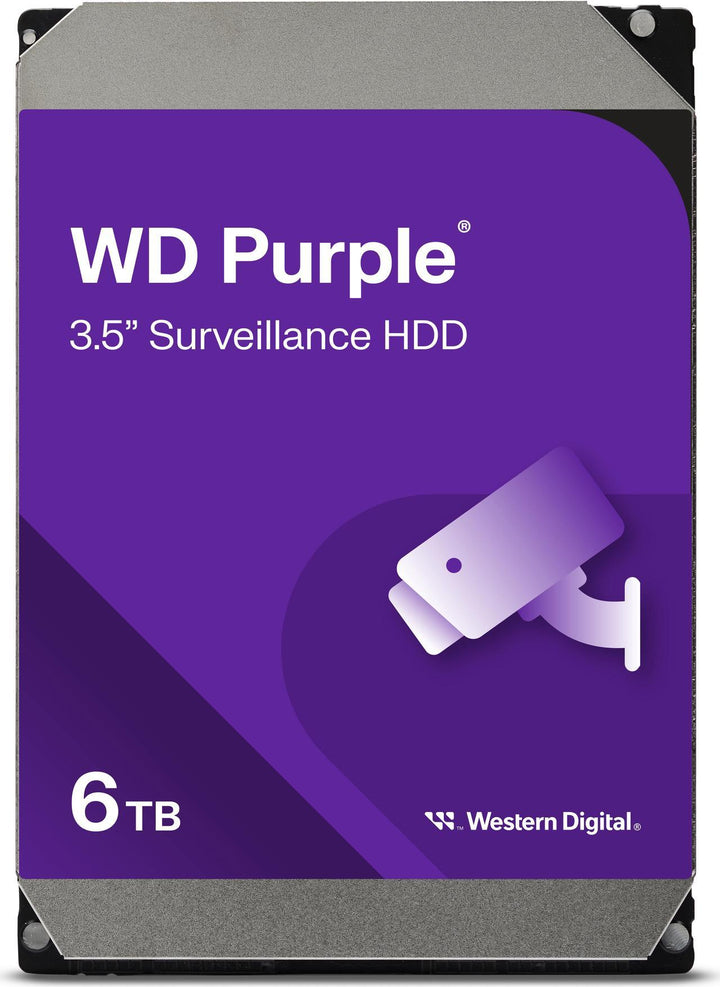 Western Digital | 6TB WD Purple Surveillance Internal Hard Drive HDD - SATA 6 Gb/s, 256 MB Cache, 3.5" | WD64PURZ