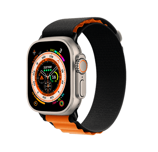 Furo | Alpine Band Ultra for Apple Watch 42/44/45/49mm - Black/Orange | FT8312