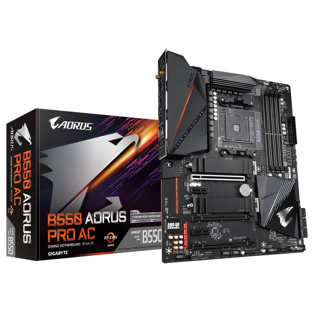Gigabyte | Motherboard AMD Chipset Socket AM4 | B550 AORUS PRO AC