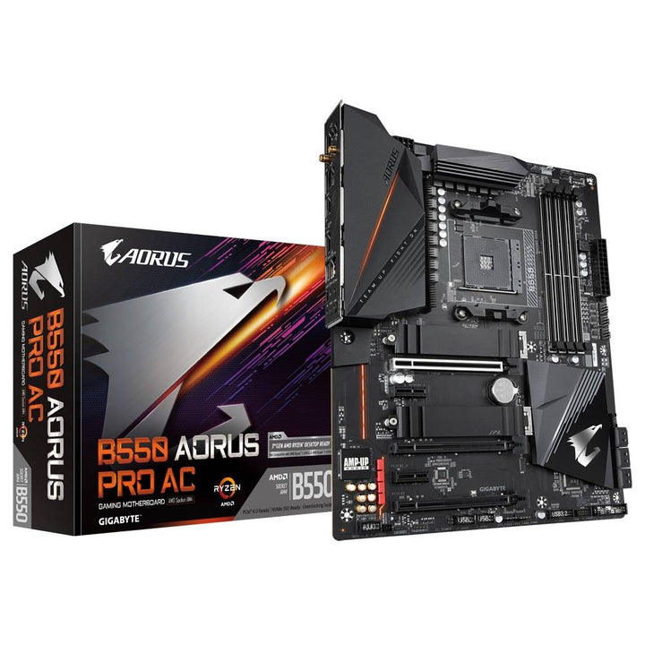 Gigabyte | Motherboard AMD Chipset Socket AM4 | B550 AORUS PRO AC