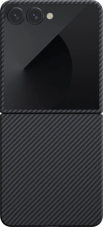 Pitaka | Ultra-Slim Case For Galaxy Z Flip7 - Black/Grey | FBFLIP7