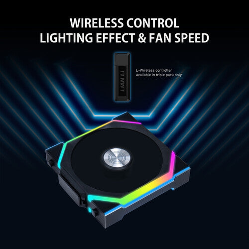 Lian-Li | Fan UNI FAN SL 120 Wireless RGB 120mm Fan Reverse Blade - Black | 12RSL1W1B