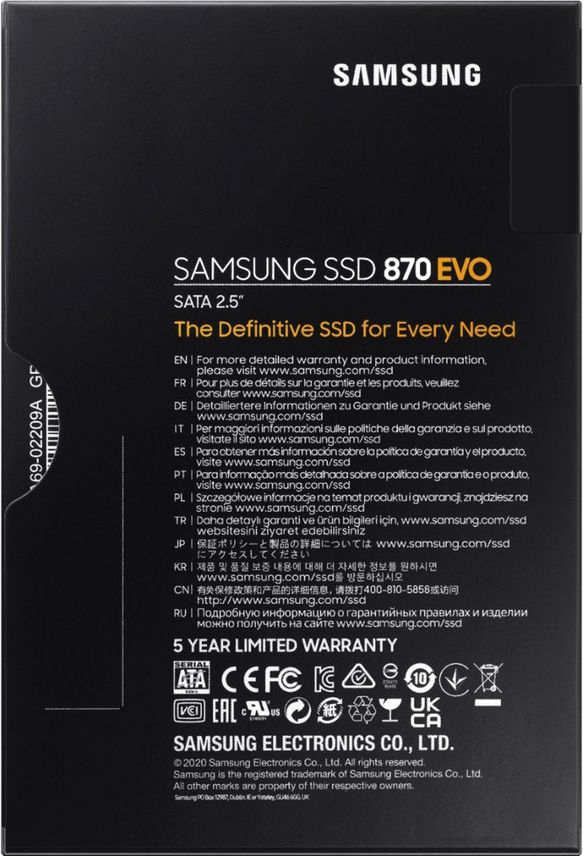 Samsung | 870 EVO 4TB SATA III 2.5" Internal Solid State Drive | MZ-77E4T0B/AM