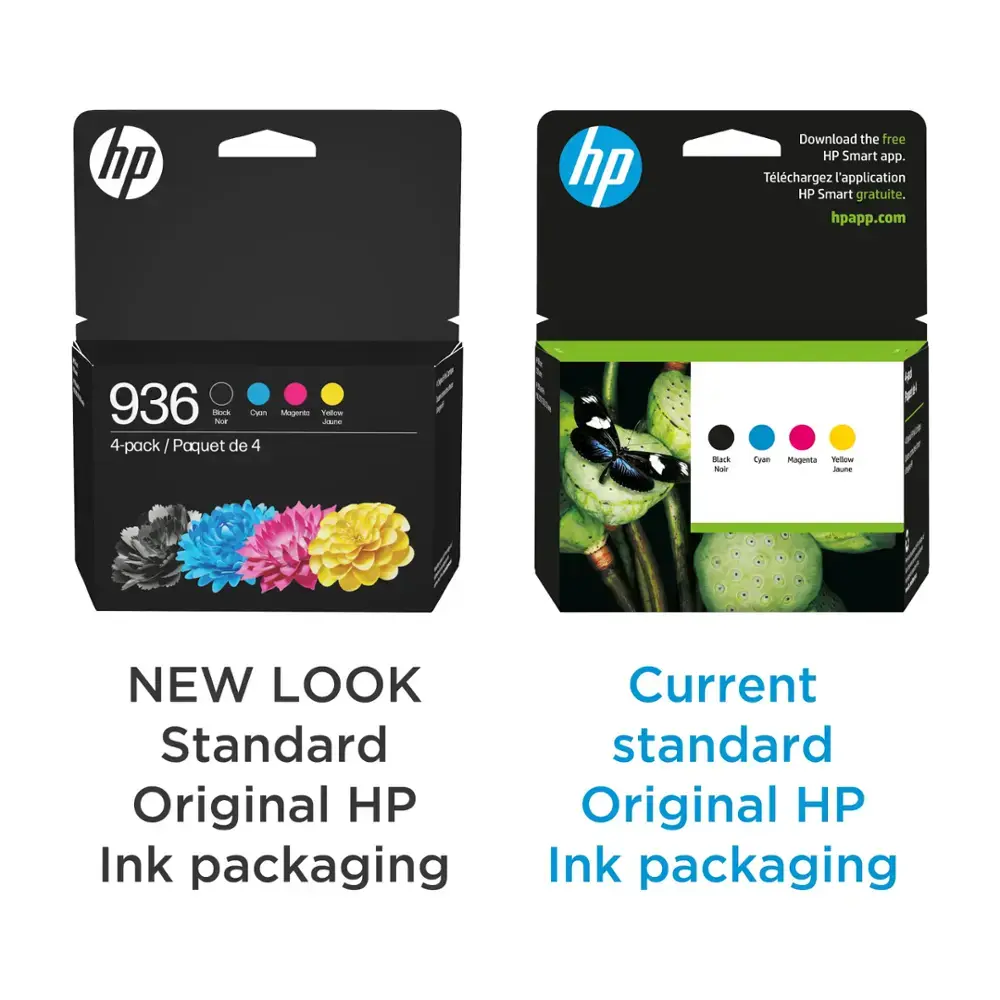 HP | 936 Standard Capacity Ink Cartridges 4 Pack - Black / Cyan / Magenta / Yellow | 6C3Z5LN