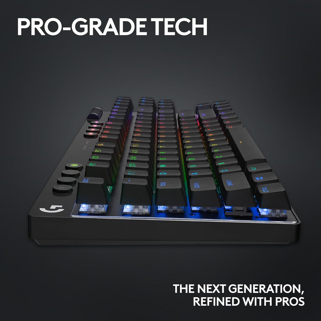 Logitech | G PRO X Tenkeyless Rapid Backlit RGB Magnetic Analog Switches Gaming Keyboard - Black | 920-012127