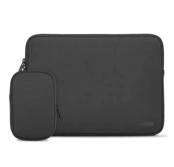 LOGiiX | Vibrance Essential Sleeve with pouch for Laptops up to 14in - Black | LGX-14191