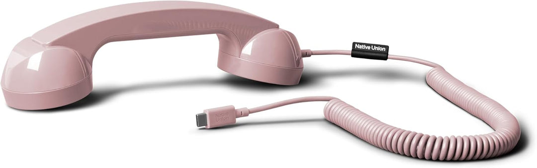 Native Union | POP Phone Retro Telephone Handset with Mic & Speaker, USB-C for iPhone, iPad, Laptop, Tablet - Candy | POP-P-CDY