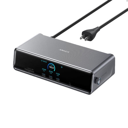 Anker | Prime Docking Station with 14-Port Triple Smart Display 140W Max Gray | A83B31A1