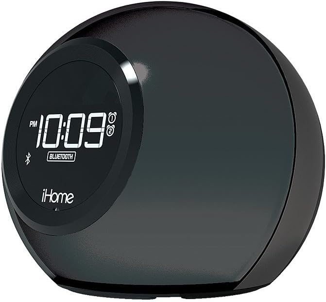 iHome | Colour Changing Bluetooth Dual Alarm Clock/Radio w/ USB-A Charging - Black | iBT29