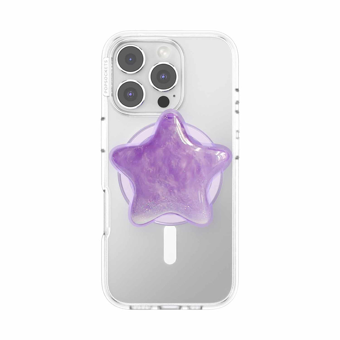 Popsockets | PopGrip for MagSafe Round with Adapter Tidepool Star Squishy Lavender Fog | 123-0593