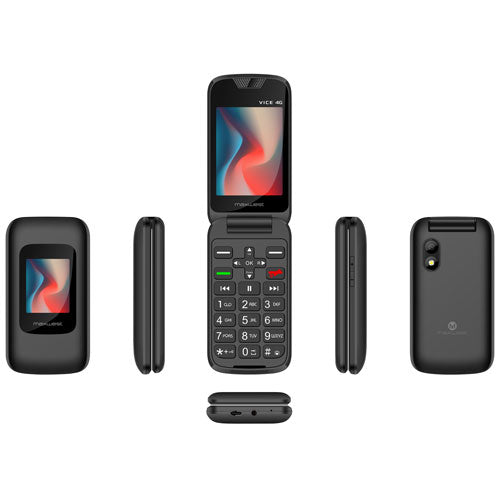 Maxwest | Vice 4G Flip Phone - Black | Vice 4G