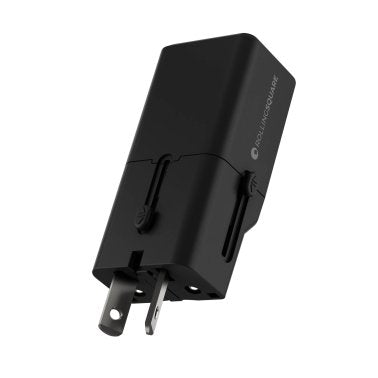 Rolling Square | 30W Pocket Travel Adapter USB-C Wall Charger - Black | TRAV30R