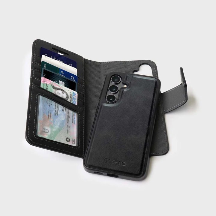 Caseco | Wallet Case with MagSafe for Samsung S26 - Black | C31F3-01