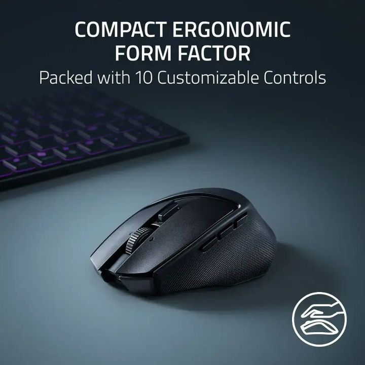 Razer | Basilisk Mobile Portable Ergonomic Wireless Gaming Mouse - Black | RZ01-04310100-R3U1