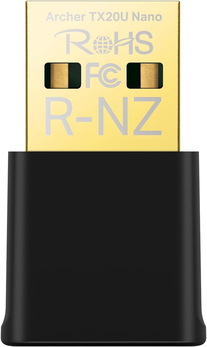 TP-Link | AX1800 Nano Dual Band Wi-Fi 6 USB Adapter SPEED:1201 Mbps at 5 GHz +574 Mbps at 2.4 GHz | ARCHER TX20U NANO
