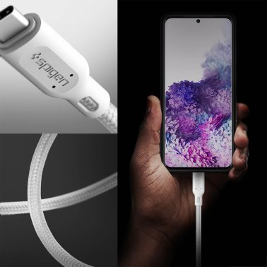 Spigen | Cable USB-C to USB-C 4ft/120cm 2pk - White | ACA05122
