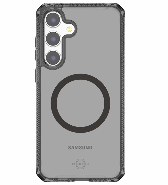 //// ITSKINS | Hybrid_R Vapor Case Compatible w/MagSafe for Samsung Galaxy S25+ - Smoke | 120-9165