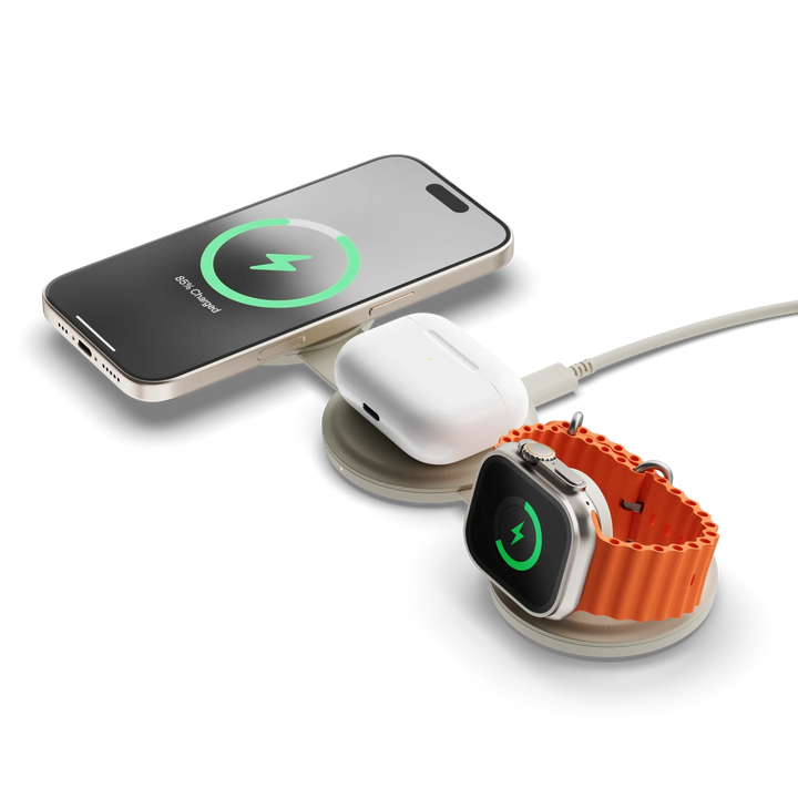 Satechi | OntheGo 3-in-1 Wireless Charger - Sand | ST-QTG31W