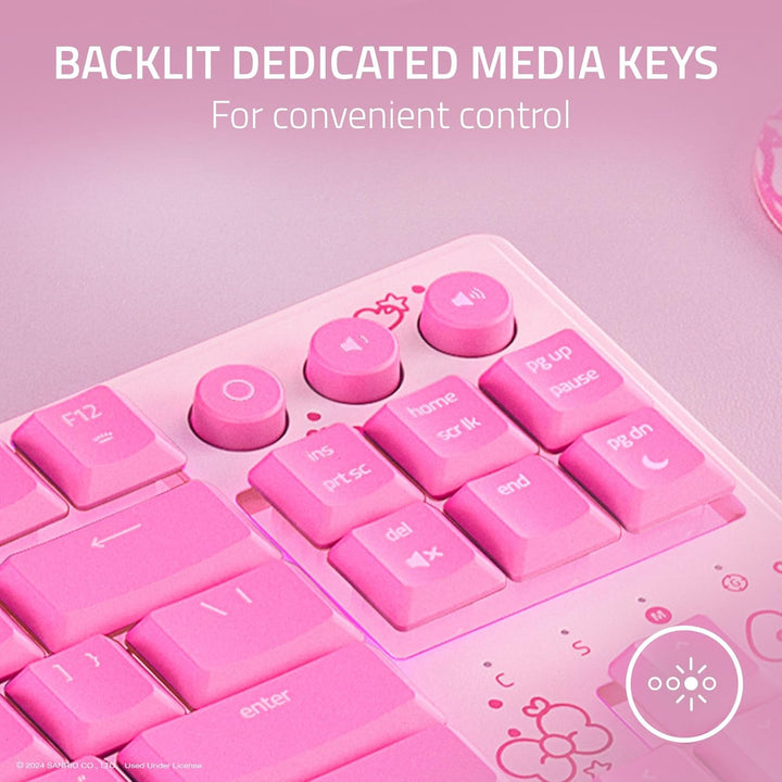 Razer | Ornata V3 TKL Gaming Keyboard: Low-Profile Keys Wired - Hello Kitty & Friends Edition | RZ03-04881900-R3M1