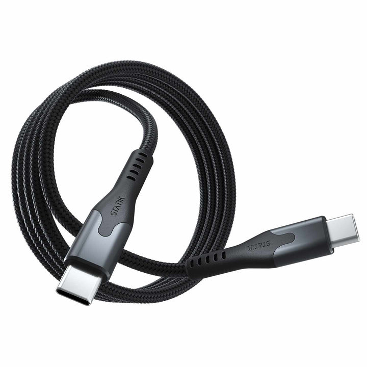 Blu Element | SelfCoil Magnetic Cable USB-C to USB-C 3.3ft 100W - Black | BEMGC2C3FTB