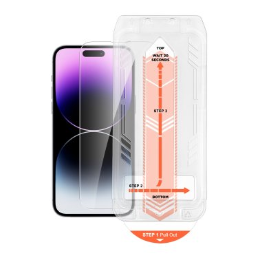 HyperGear | HD Tempered Glass Screen Protector w/ Easy Installation Applicator Tray iPhone 14 Pro | 15-13564