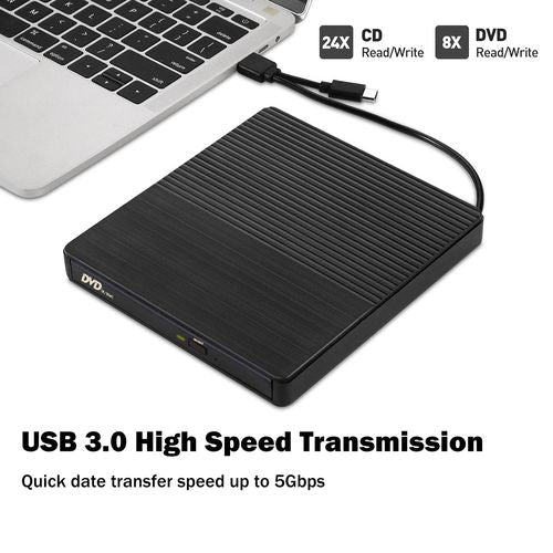 Asus | ZenDrive V1M External DVD Drive and Writer with Built-in Cable-Storage Design, USB-C | SDRW-08V1M-U/BLK/G/AS/P2G