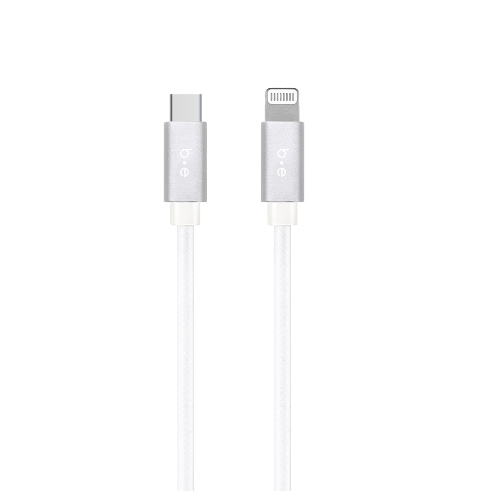 /// Blu Element | Charge/Sync Braided USB-C to Lightning Cable 6ft/1.8m - White | 107-1610