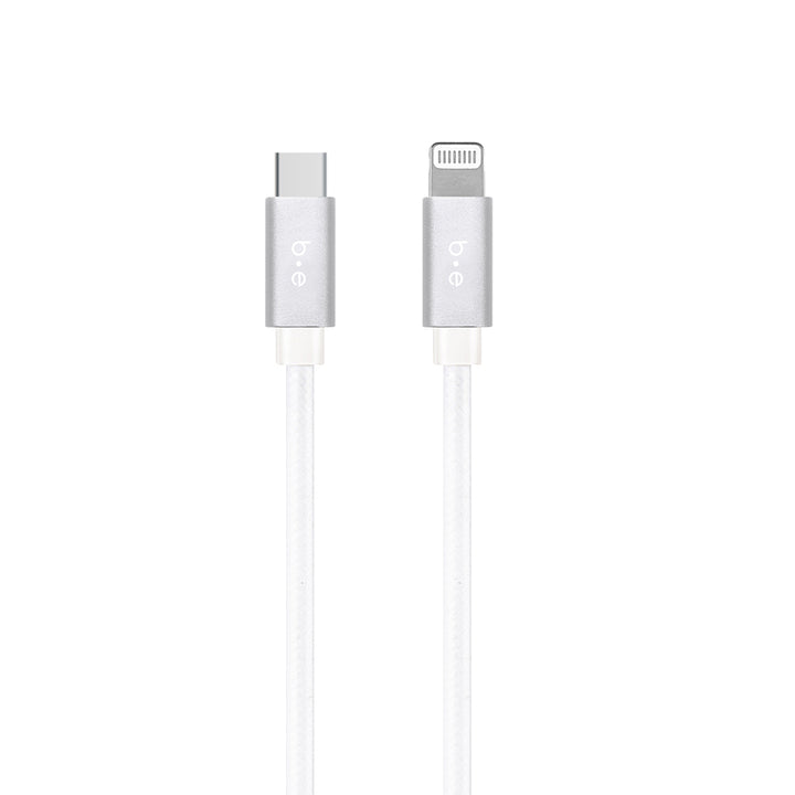 /// Blu Element | Charge/Sync Braided USB-C to Lightning Cable 6ft/1.8m - White | 107-1610