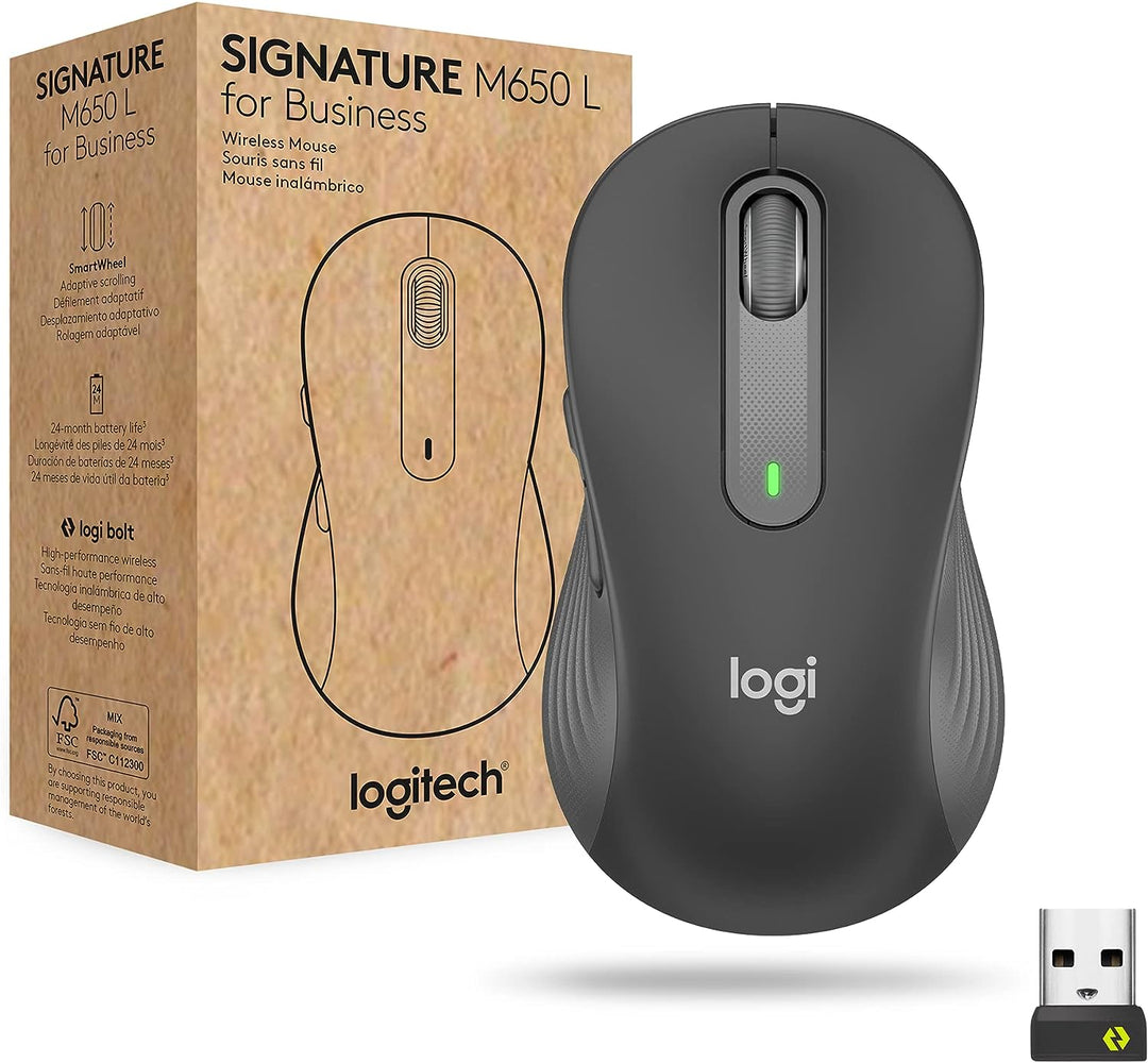 Logitech | M650L Signature Series Mouse For Business - Graphite | 910-006346