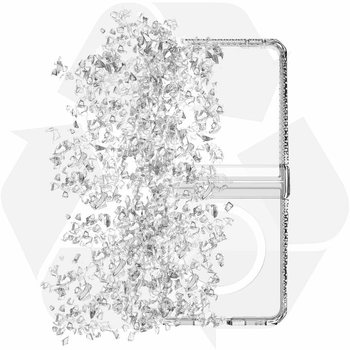 ITSKINS | Hybrid_R Hinge w/Magnets Case for Samsung Galaxy Z Flip 8 - Clear | SGB8HIMCLTRSP
