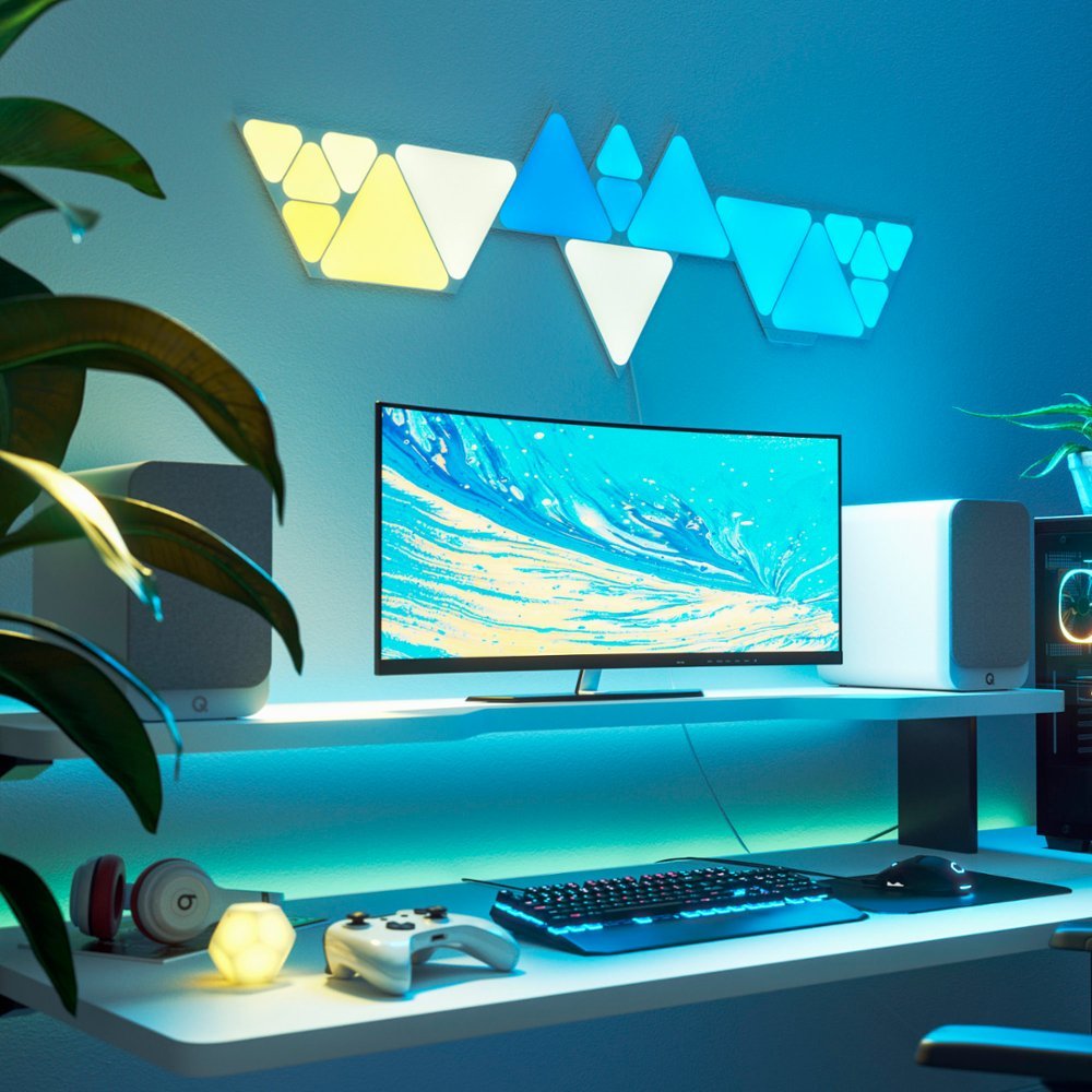 Nanoleaf | Shapes - Triangles Mini - Expansion Pack - 10 Panels | NL48-1001TW-10PK