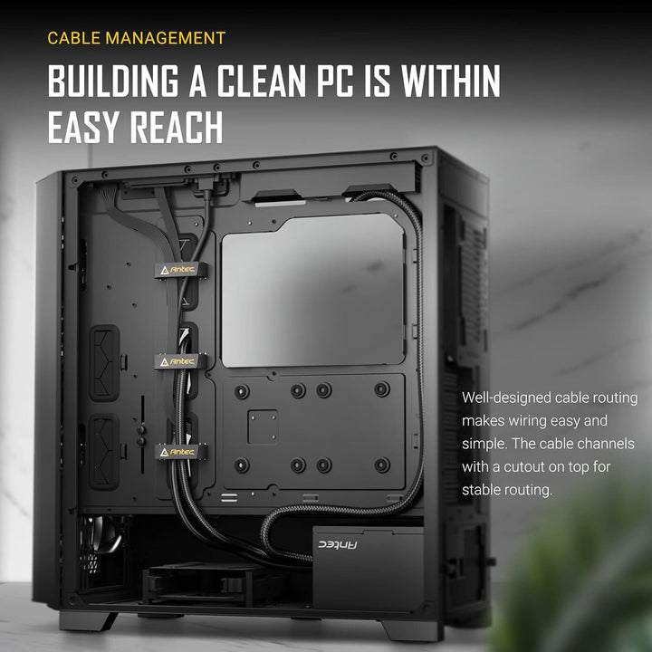 Antec | Performance Series Gaming Case Mid-Town E-ATX PC Case 3 x 120mm PWM Fans - Black | P20CE