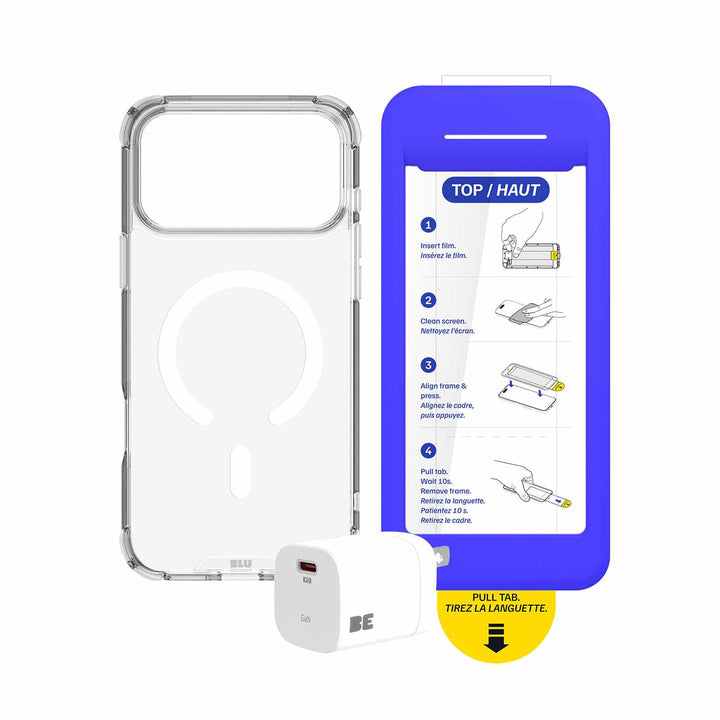 Blu Element | Total Protection MagSafe iPhone 18 Pro /17 Pro Bundle 3 Pack - Clear | BETPMB183P