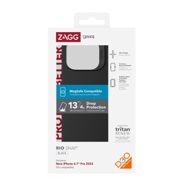 ZAGG GEAR4 | D3O Rio Snap Case iPhone 14 Pro Max - Black | 15-10149