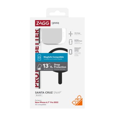 ZAGG GEAR4 | D3O Santa Cruz Snap Case iPhone 14 Pro Max - Black | 15-10150