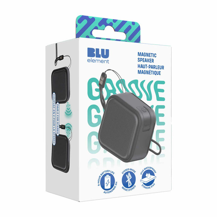 Blu Element | Groove Magnetic Mini Speaker - Black | BEMGSPBK