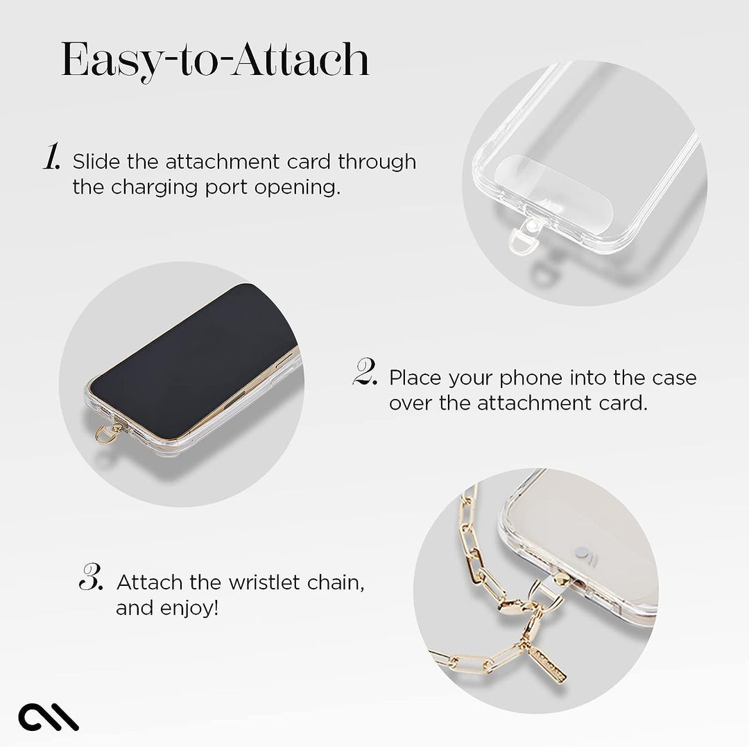Case-Mate | Universal Link Chain Phone Grip Wristlet Attachment  - Gold | 15-11272
