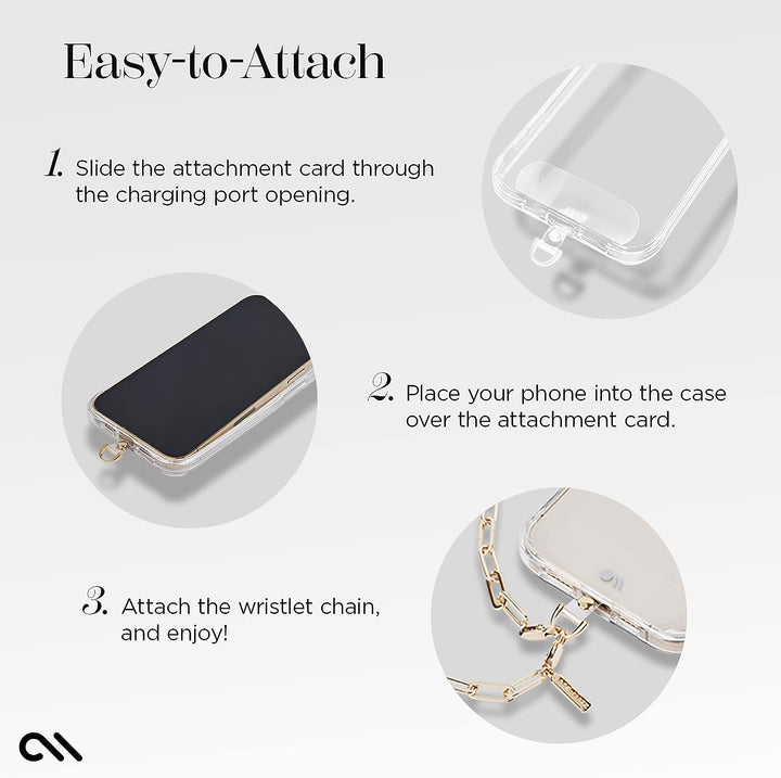 Case-Mate | Universal Link Chain Phone Grip Wristlet Attachment  - Gold | 15-11272