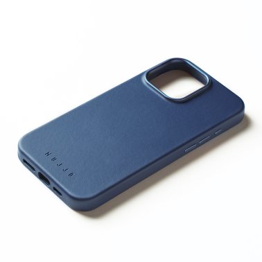 Mujjo | Full Leather w/MagSafe Case iPhone 16 Pro Max - Monaco Blue | 15-13835