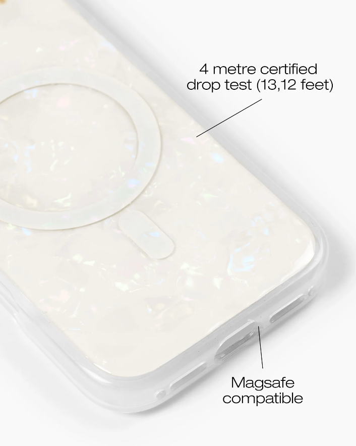 Ideal of Sweden | Pearlized Case MagSafe iPhone 16 - White | 120-8770