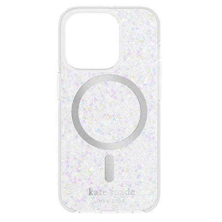 Kate Spade | Protective Case for MagSafe iPhone 15 Pro - Chunky Glitter Rose Gold  | KS052520