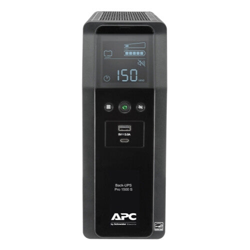 APC | Schneider UPS Back Up Pro 1500VA Sinewave 10 Outlet 2 USB Charging Ports AVR LCD | BR1500MS2
