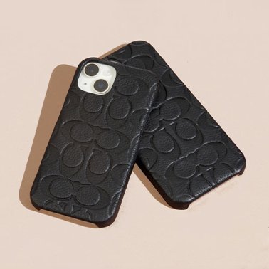 Coach | Leather Slim Wrap Signature C Case iPhone 17e/16e/15/14/13 - Black Emboss | 15-12438