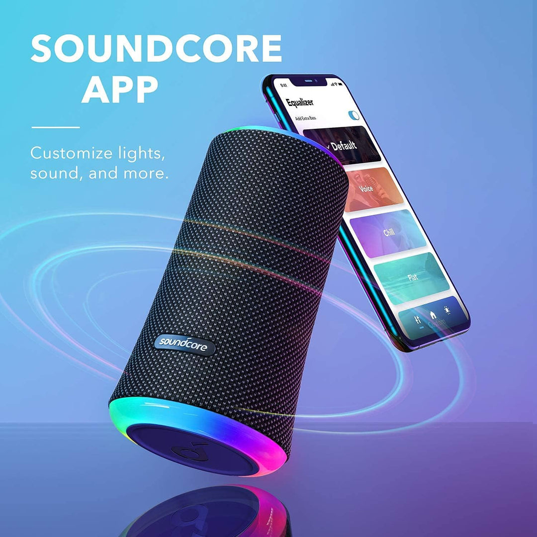 Soundcore by Anker | Flare 2 Splashproof Bluetooth Wireless Speaker - Black | A3165Z115 | PROMO ENDS NED | REG. PRICE $129.99